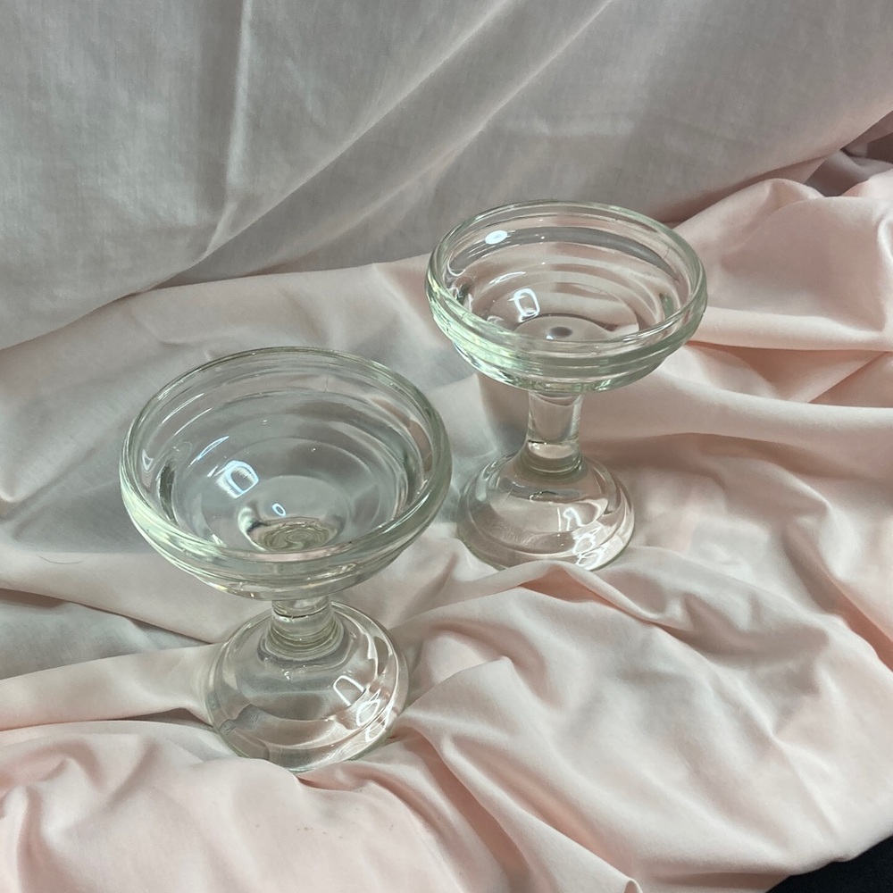 Elegant Clear Glass Dessert Bowls